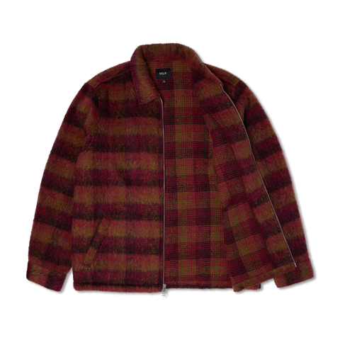 HUF Megablast Plaid Jacket - Berry