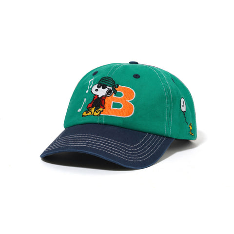 Butter Goods Music Snapback Cap - Washed Kelly Green / Navy