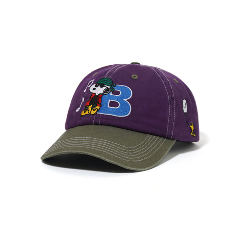 Butter Goods Music Snapback Cap - Washed Purple / Fern