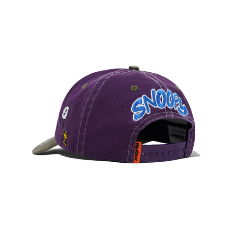 Butter Goods Music Snapback Cap - Washed Purple / Fern