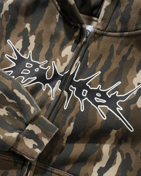 Butter Goods Nail Logo Zip-Thru Hoodie - Frog Camo