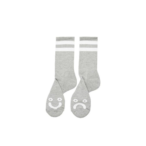 Polar Skate Co Happy Sad Socks 1 Pack - Grey
