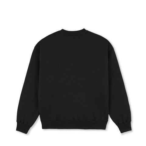 Polar Skate Co Dave Crewneck Surf Logo - Black