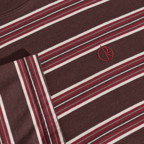 Polar Skate Co Stripe Tee -  Brown / Red