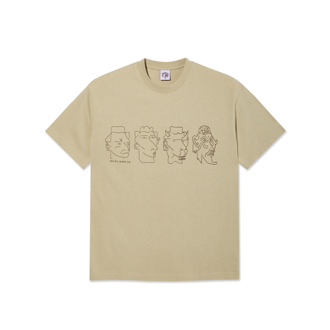 Polar Skate Co 8 Heads Contrast Tee -  Sand / Brown