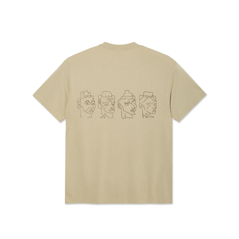 Polar Skate Co 8 Heads Contrast Tee -  Sand / Brown