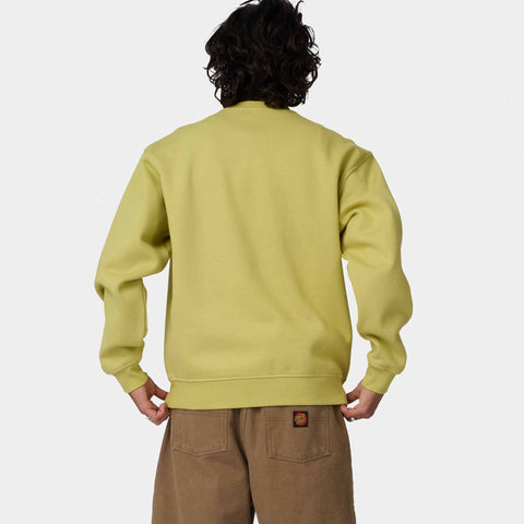 Santa Cruz Patch Strip Crew - Light Yellow