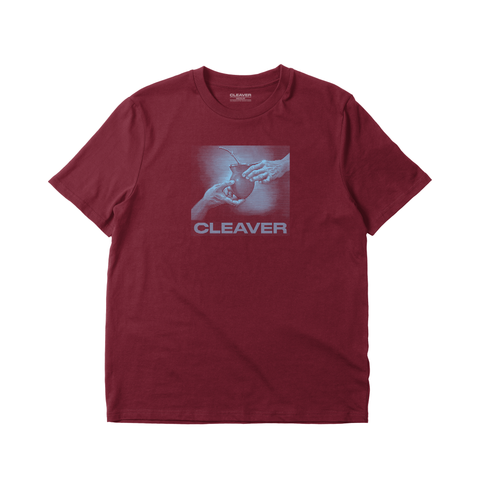 Cleaver Skateboards "SHARING" Tee - Burgundy