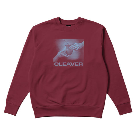 Cleaver Skateboards "SHARING" Crew - Burgundy