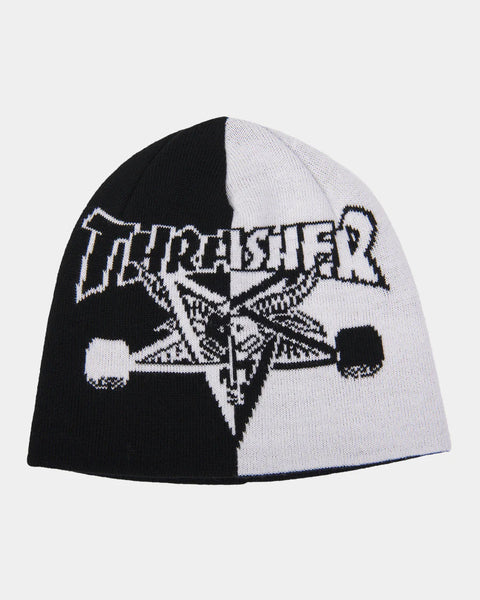 Thrasher Skategoat Split Beanie - Black / White