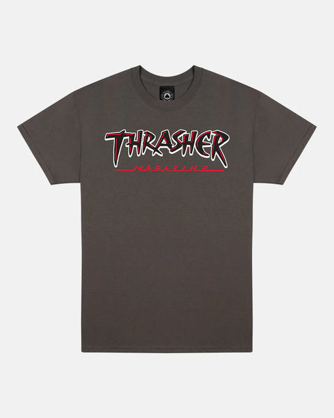 Thrasher Slash Tee - Charcoal