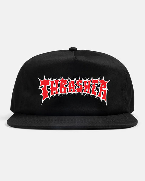 Thrasher Spike Snapback Cap - Black