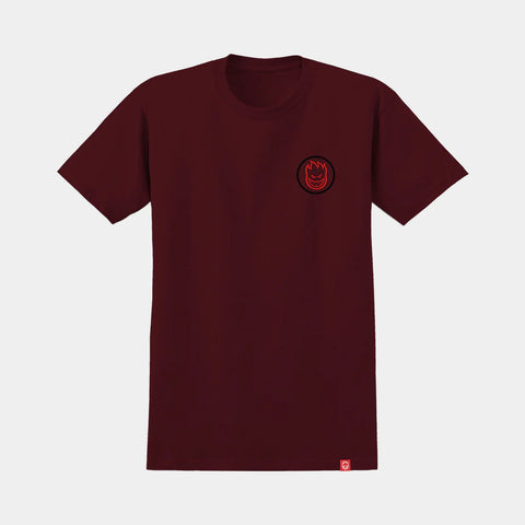 Spitfire Swirl Overlay Tee - Burgundy