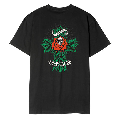 Santa Cruz Dressen Rose Cross 2 Tee - Black