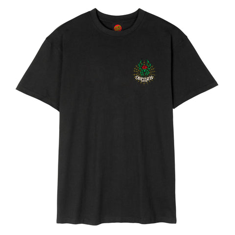 Santa Cruz Dressen Rose Cross 2 Tee - Black