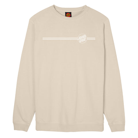 Santa Cruz Opus Dot Stripe Crew - Chalk