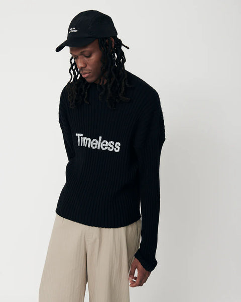 We Are Not Friends Library Boxy Sweater - Black