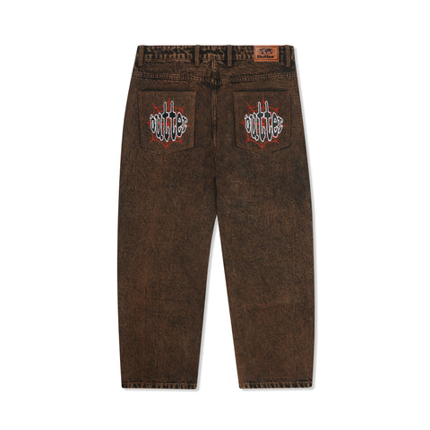 Butter Goods Spider Denim Jeans - Acid Brown