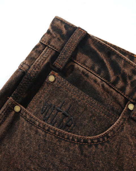 Butter Goods Spider Denim Jeans - Acid Brown