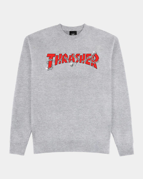 Thrasher Chains Crew - Ash Grey