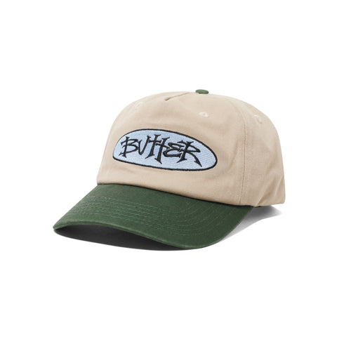 Butter Goods Tide 5 Panel Cap - Washed Tan / Seaweed