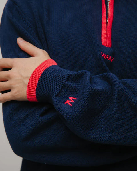 We Are Not Friends Kon Zip Sweater - Navy