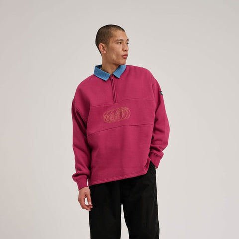 Santa Cruz Change Zip Crew - Burgundy