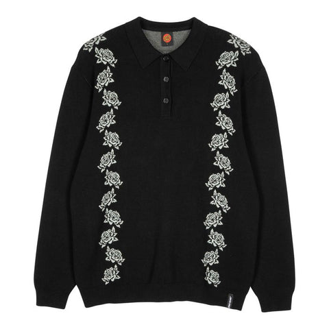 Santa Cruz Donnie Polo Knit Crew - Black