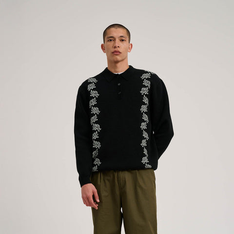 Santa Cruz Donnie Polo Knit Crew - Black