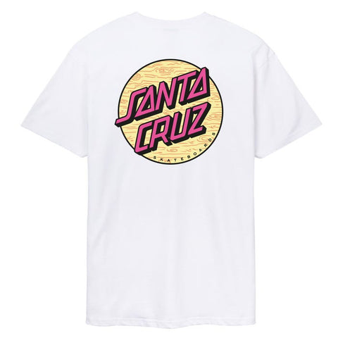 Santa Cruz Wagon Dot Chest Tee - White