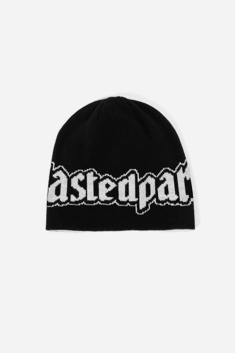 Wasted Paris Reverse United Brow Beanie - Black / White