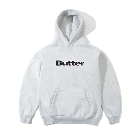 Butter Goods Ripstop Logo Applique Pullover Hoodie - Ash