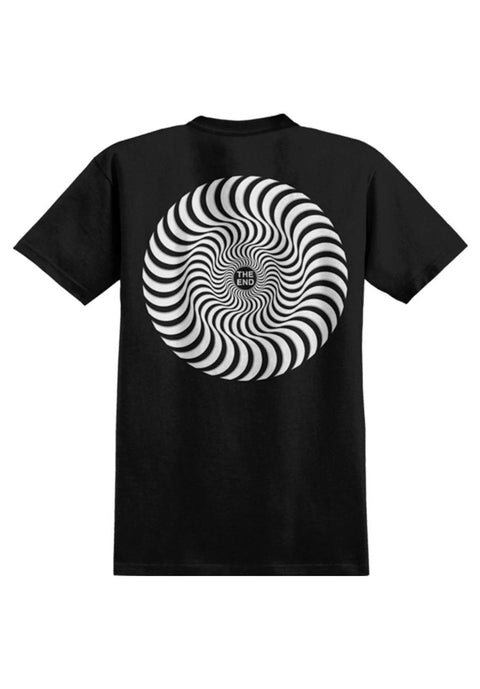 Spitfire Classic Swirl Overlay Tee - Black / White