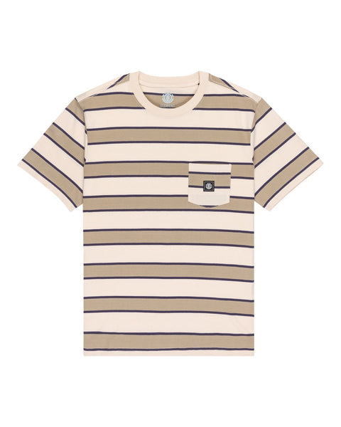 Element Icon Label Pocket Tee - Oat Milk / Aluminium