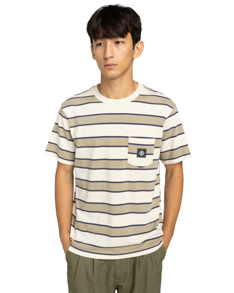 Element Icon Label Pocket Tee - Oat Milk / Aluminium