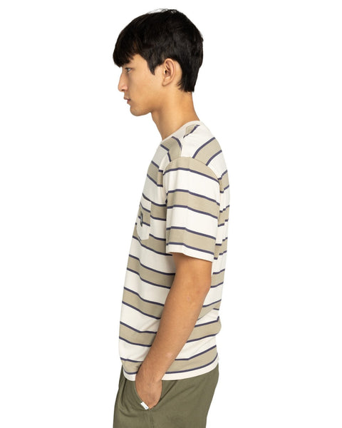 Element Icon Label Pocket Tee - Oat Milk / Aluminium