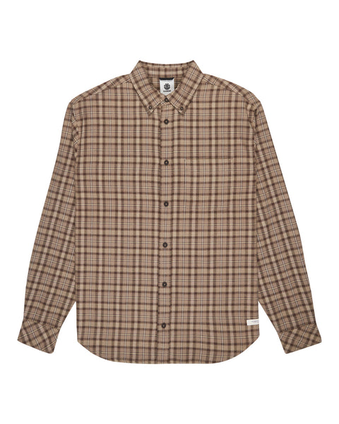 Element Button Down Regular Flannel Shirt - Tartan Aluminium