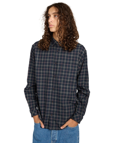Element Button Down Regular Flannel Shirt - Tartan Blue