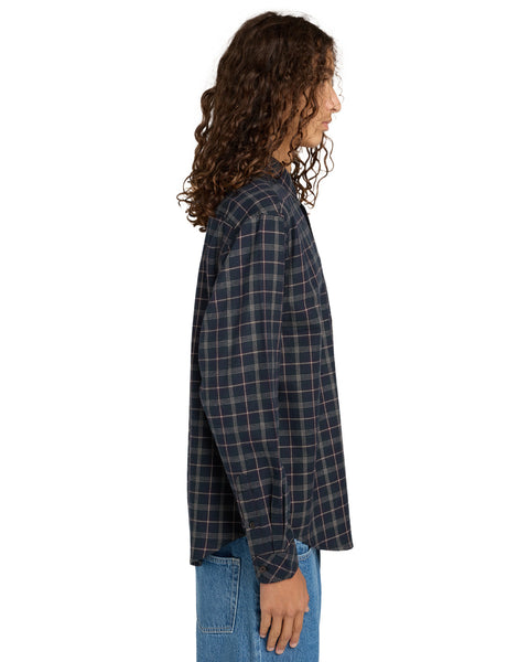 Element Button Down Regular Flannel Shirt - Tartan Blue