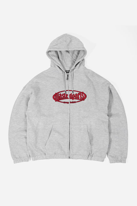 Wasted Paris Yard Boxy Zip Hoodie - Ash Grey