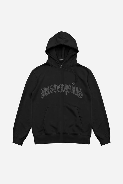 Wasted Paris Chrome Zip Hoodie - Black