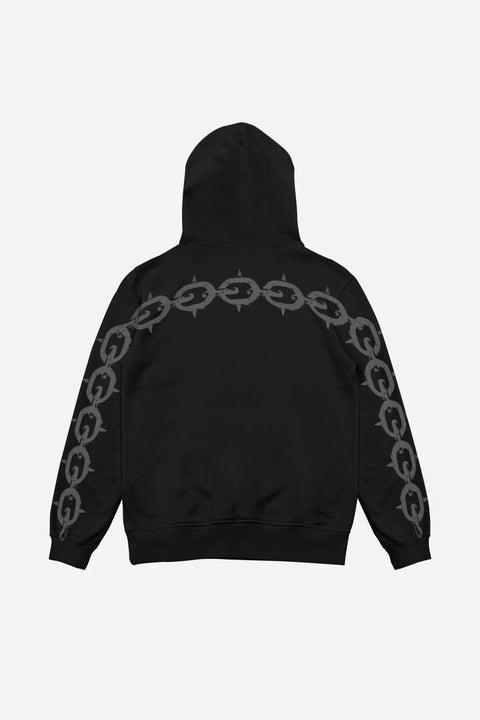 Wasted Paris Chrome Zip Hoodie - Black