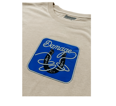 Damage Horseshoe Tee - Cream