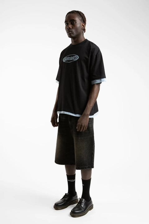 Wasted Paris Sandblast Casper Shorts - Faded Black