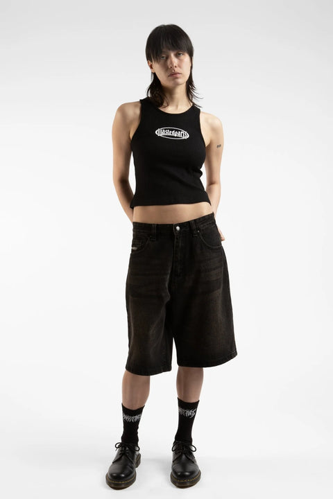 Wasted Paris Sandblast Casper Shorts - Faded Black