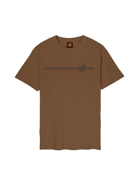 Santa Cruz Tonal Opus Dpot Stripe Tee - Chestnut