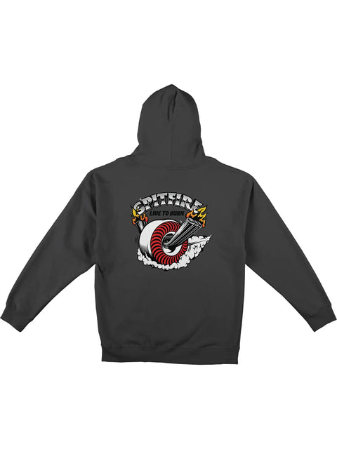 Spitfire Burnout Hoodie - Charcoal