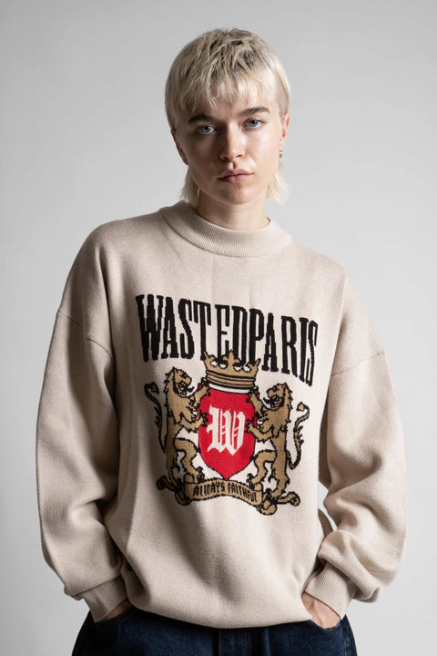 Wasted Paris Crest Sweater - Sahara