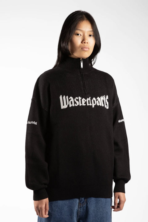 Wasted Paris United Trucker Sweater - Black