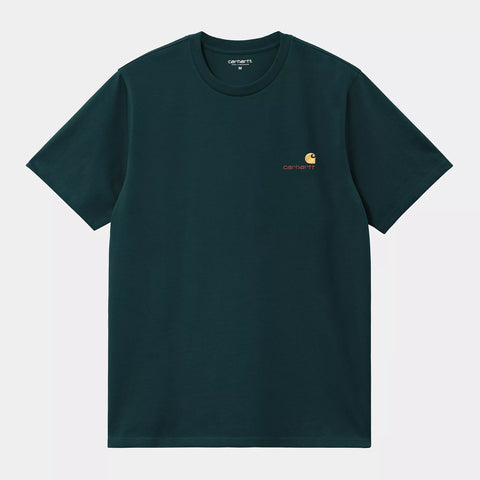 Carhartt WIP American Script Tee - Deep Lagoon
